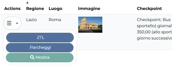 Cerca checkpoint e pedaggi