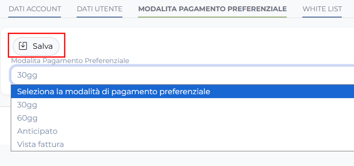 Inserisci modalità di pagamento 3 Inserisci modalità di pagamento